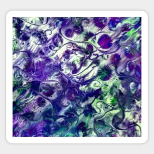 Spring Flowers in Purple and Green Sticker